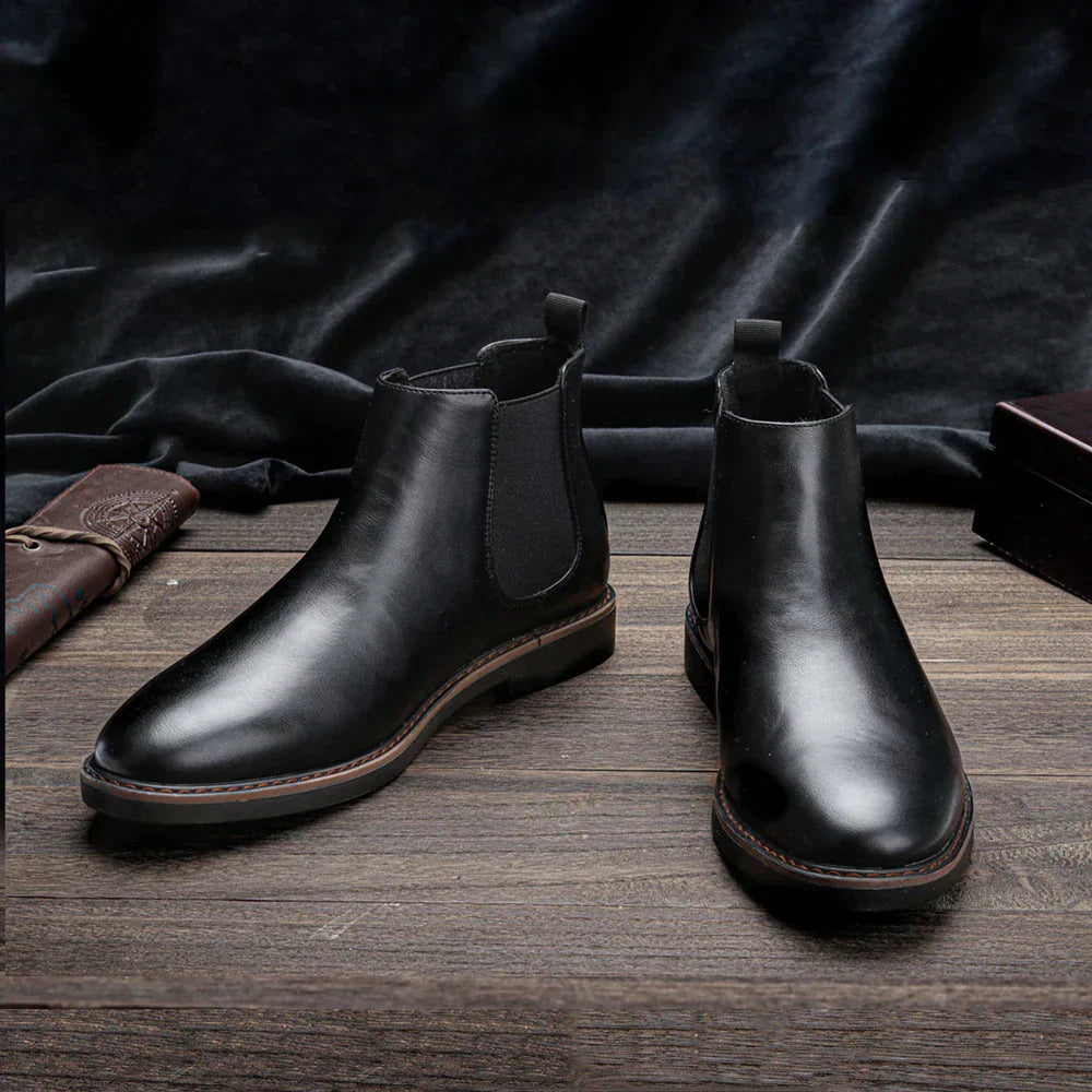 Streetwave Mens Leather Chelsea Boots Elegant Comfort Versatile For Office Or Casual Wear All Day
