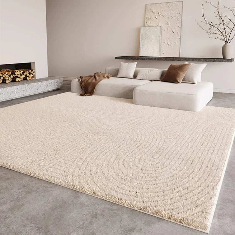 Eprolo Cream Fluffy Cloakroom Rug Non Slip Plush Homeowners