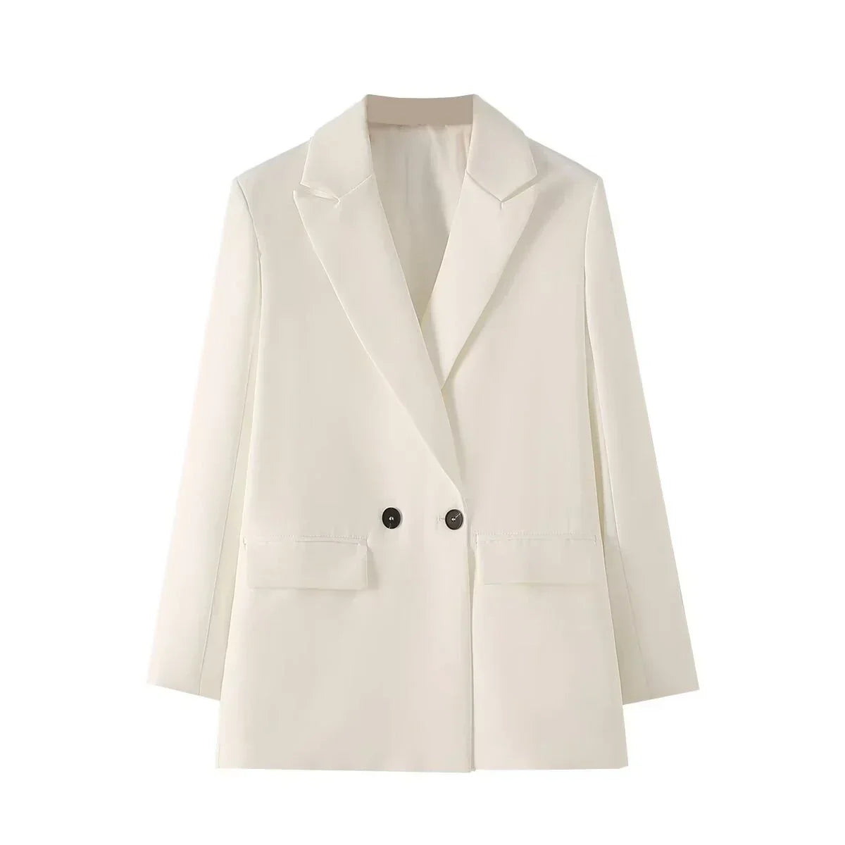 Street-Wave Blazer Coat For Modern Professionals, Timeless Elegance, Warm Polyester, Practical Pocket