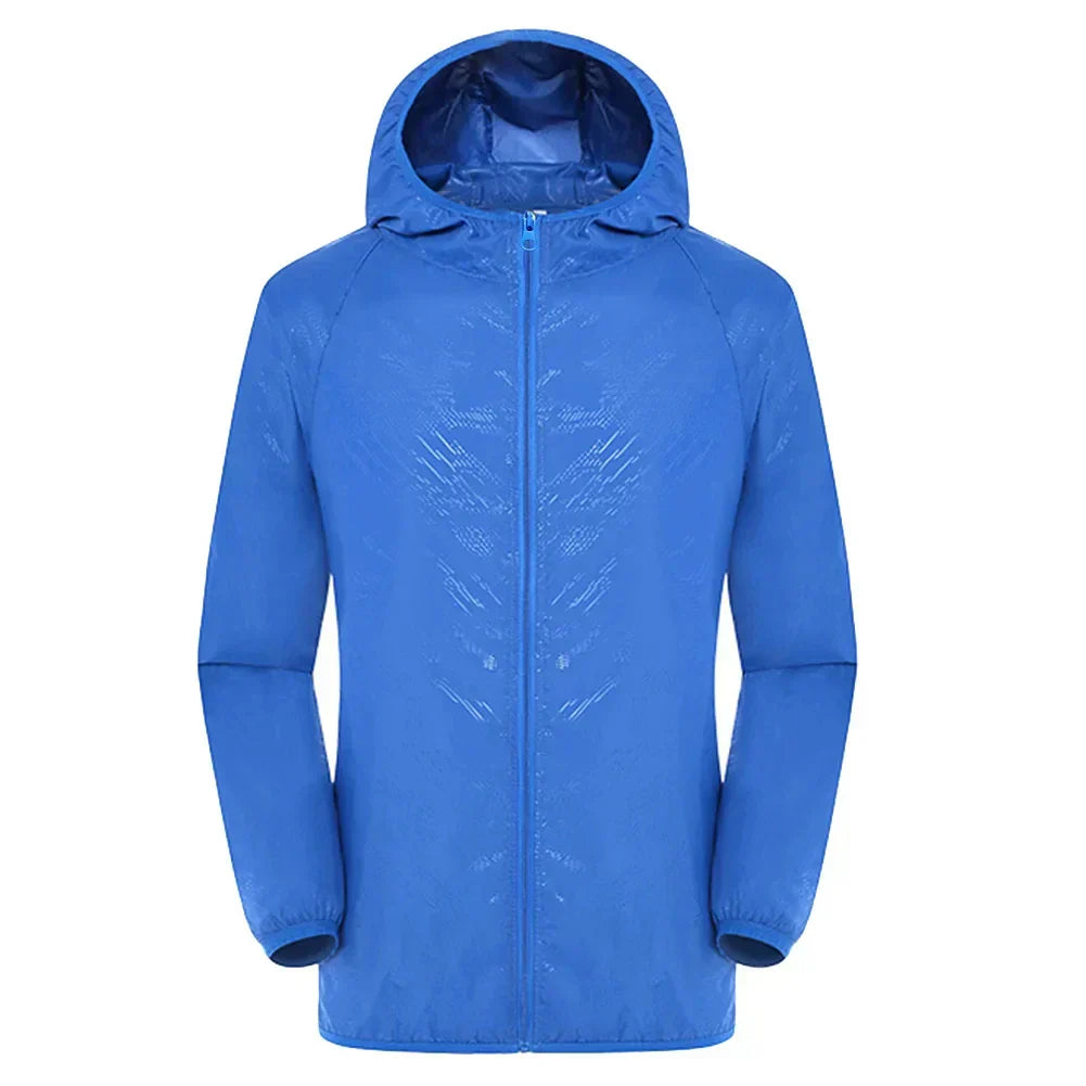Street-Wave Mens Waterproof Trench Coat Hooded Zipper Front All Weather