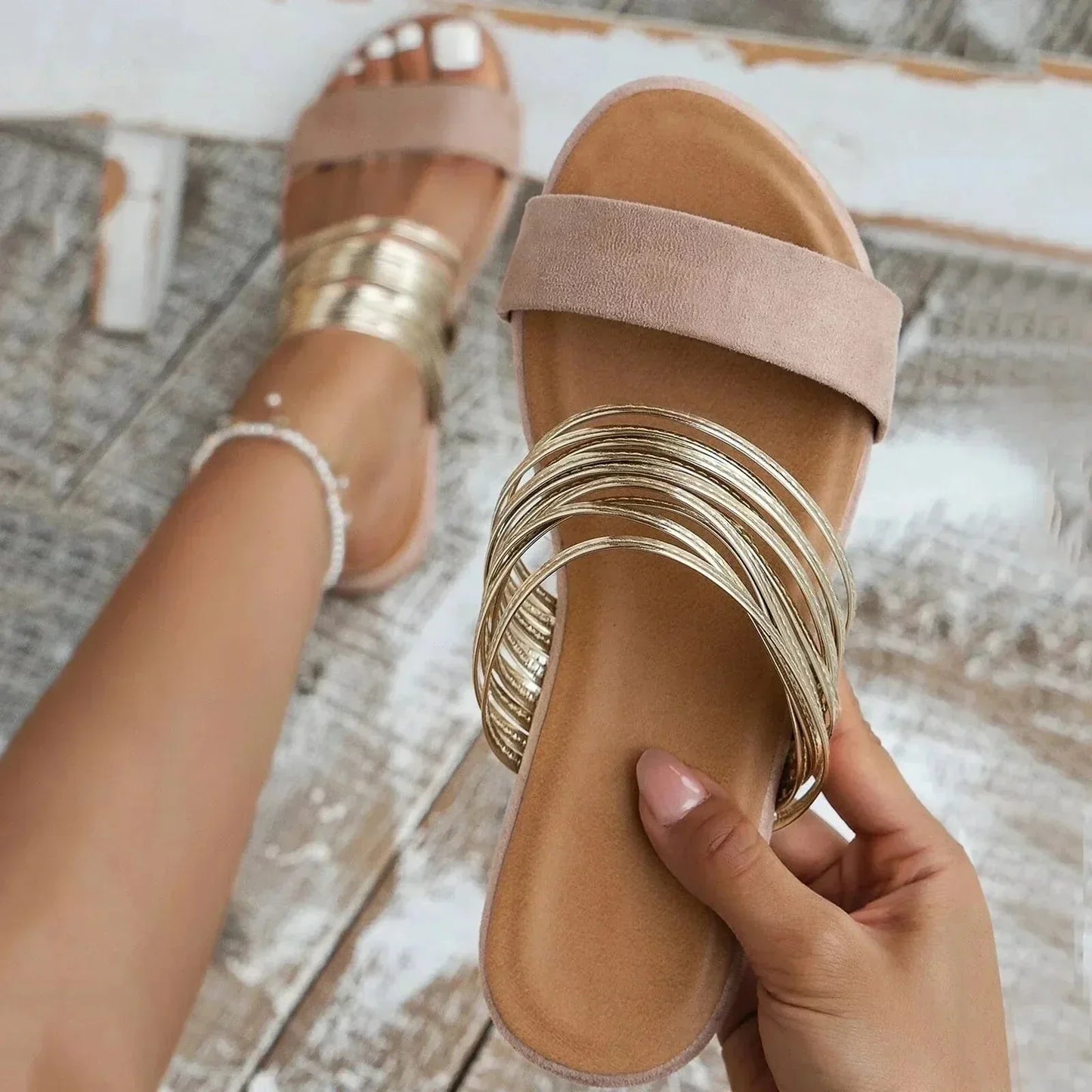 Women's Casual Sandals with Adjustable Straps and Arch Support