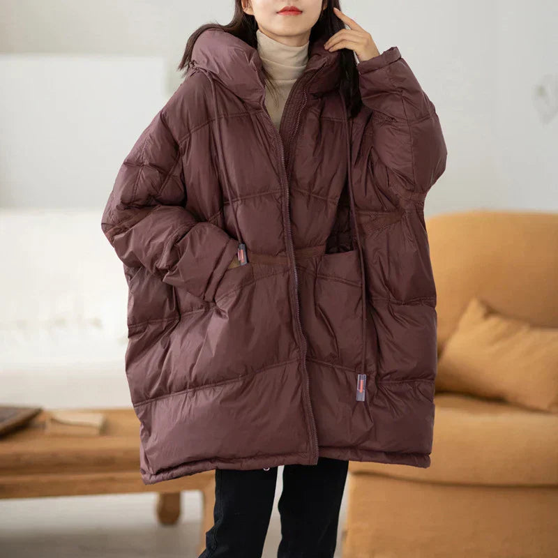 Street-Wave Winter Oversized Down Hooded Jacket For Women Warmth And Style Ultimate Comfort