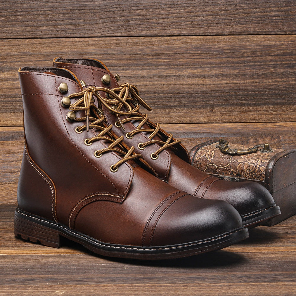 Street-Wave Orthopedic Leather Boots for Men All Day Comfort and Stylish Support