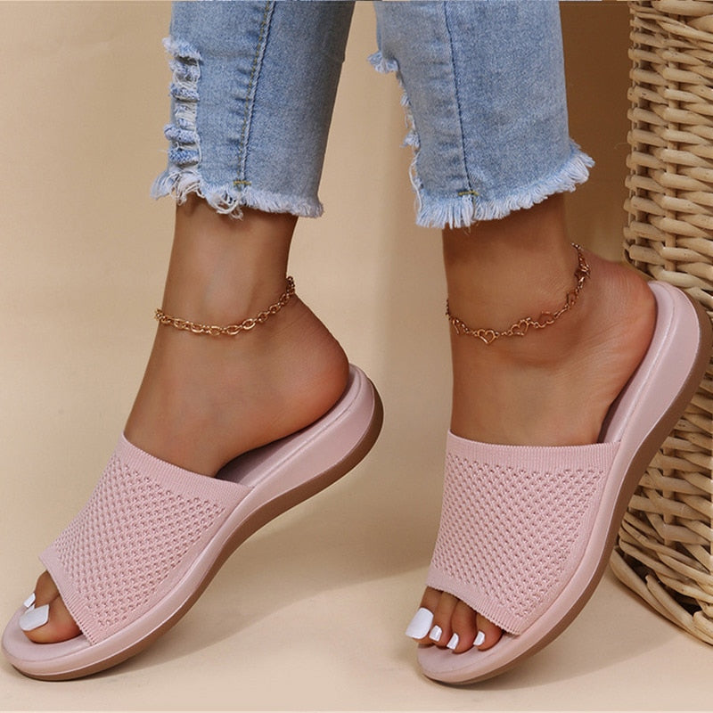 Orthopedic Slippers For Women Street Wave Comfort Foot Support At Home For Joint Relief