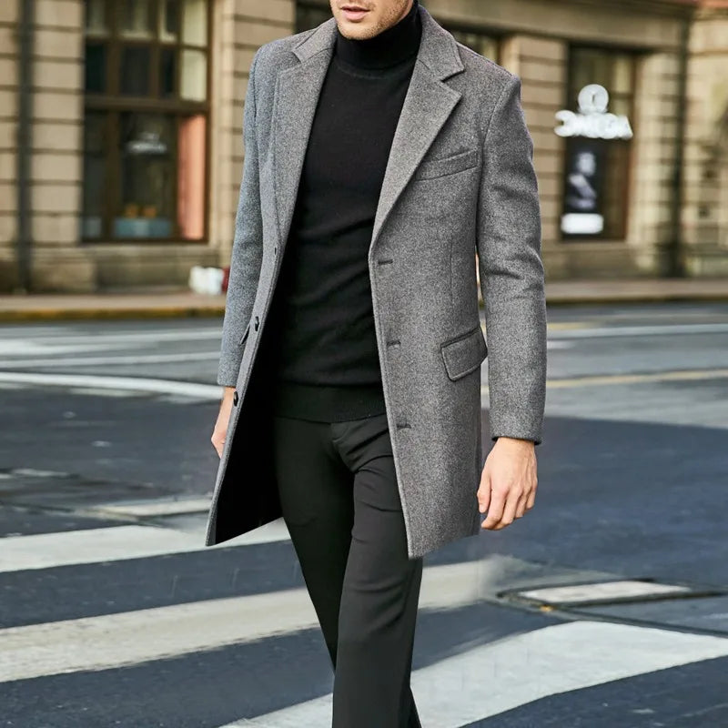 Street-wave Men's Winter Jacket Elegant Style And Warmth Classic Coat For Modern Men