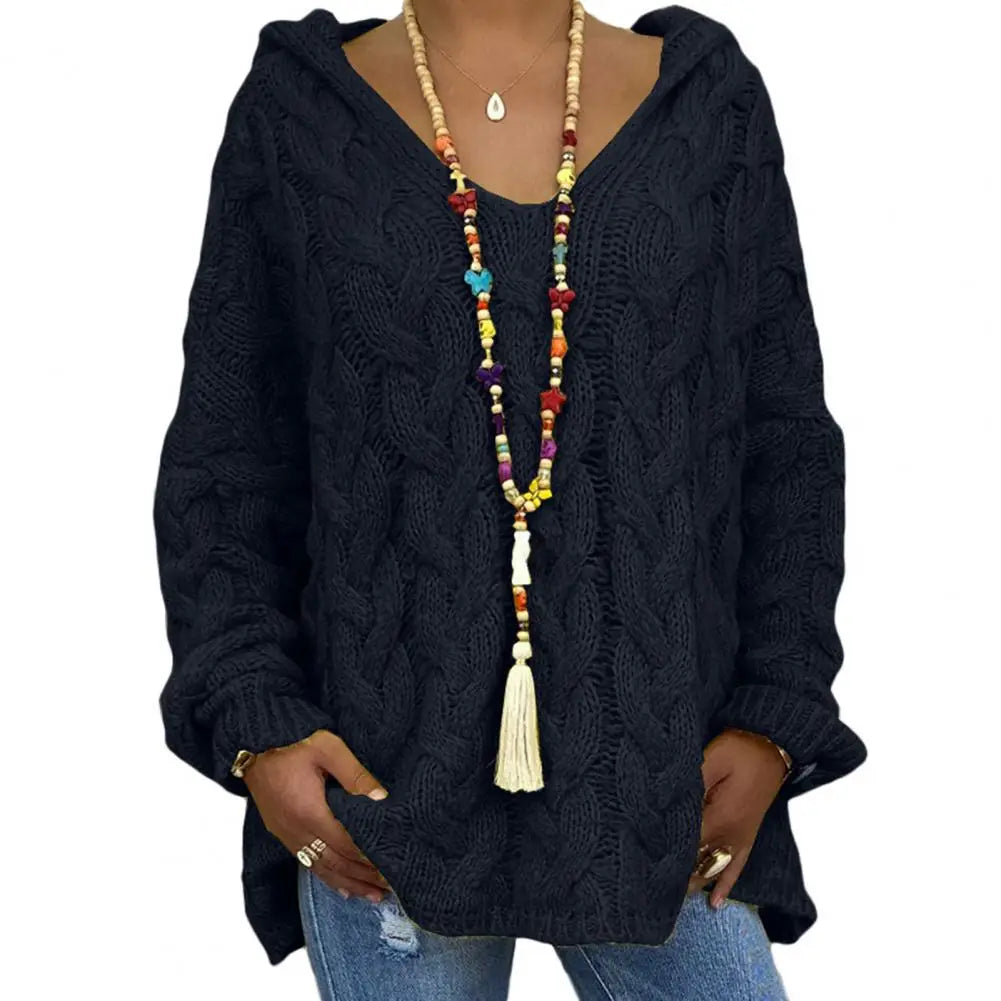 Street-wave Oversize Cable Knit Pullover Soft Cozy Everyday Comfort for Women and Men