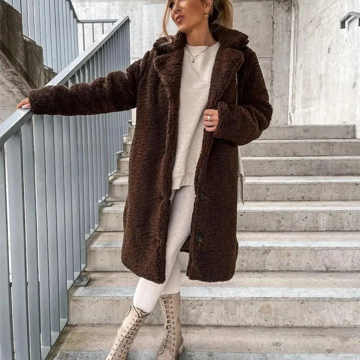 Street-wave Women's Longline Cardigan Cozy Warmth For Chic Everyday Wear All Day Comfort