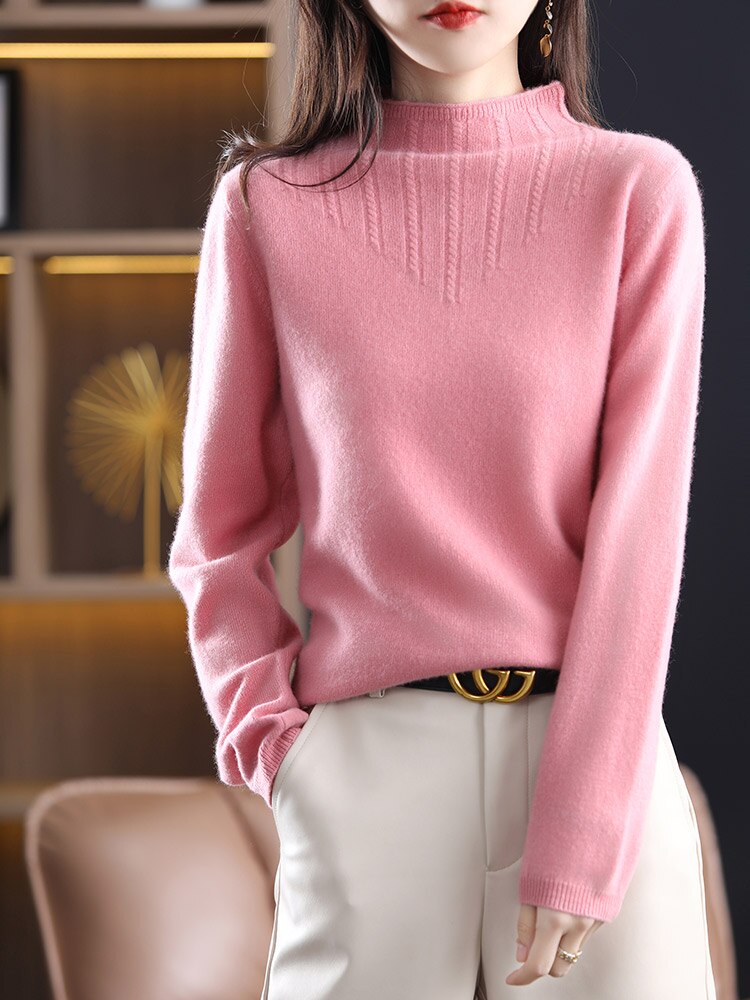Street-Wave Wool Pullover For Women Cozy Warmth Soft Premium Knit Timeless Office Or Casual Wear