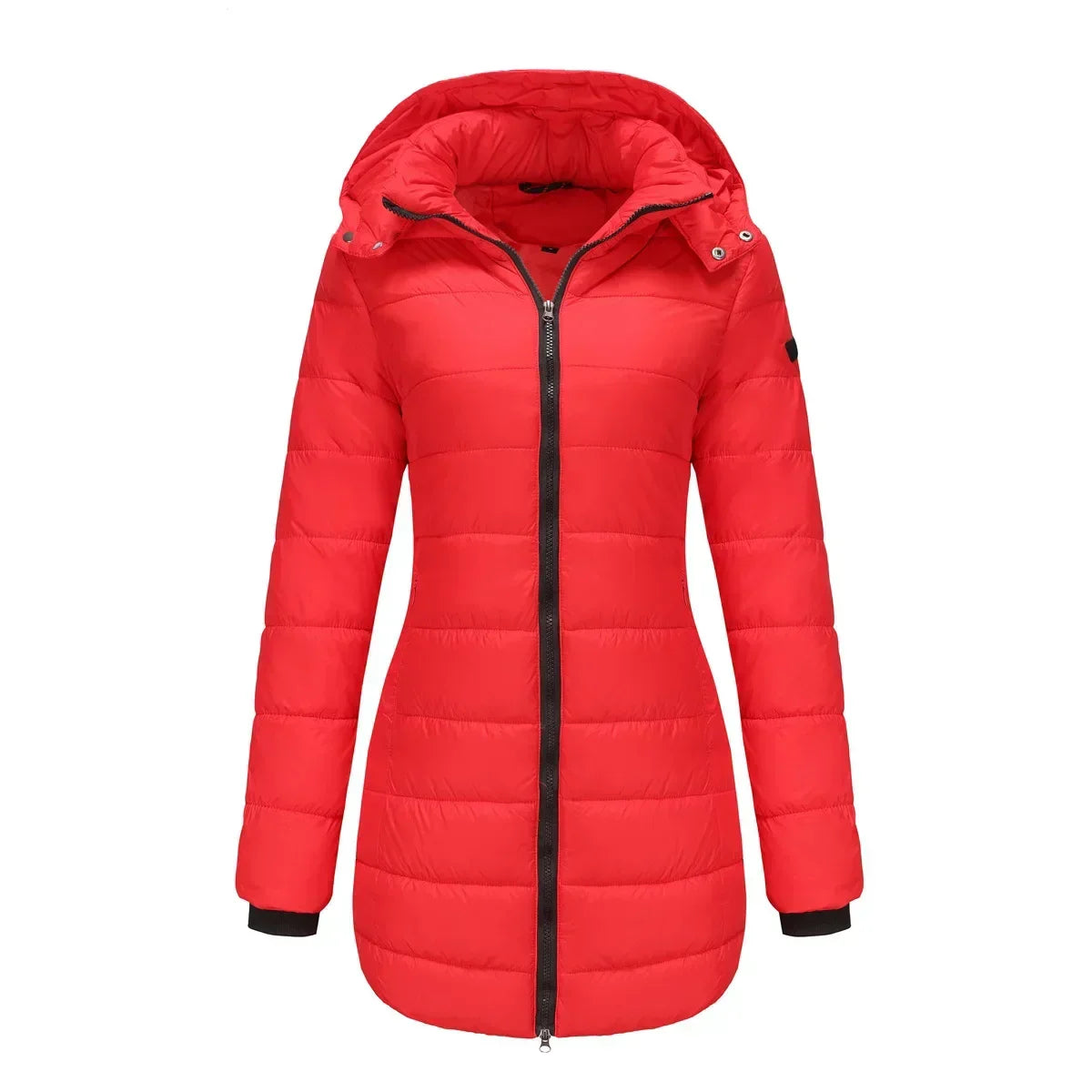 Street Wave Women Winter Puffer Coat With Removable Quilted Hood Cozy Insulation