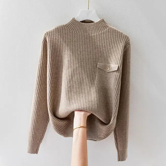 Women's Knit Pullover with Lightweight Fabric and Classic Design