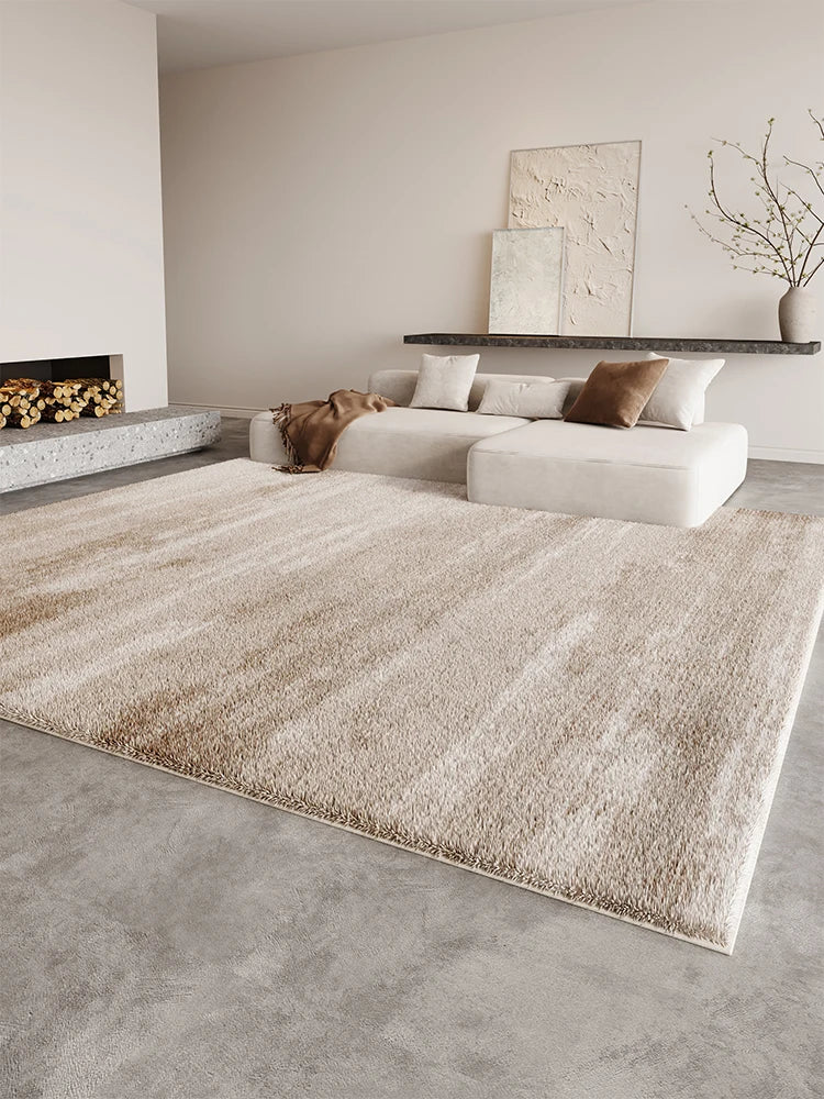 Eprolo Cream Fluffy Cloakroom Rug Non Slip Plush Homeowners