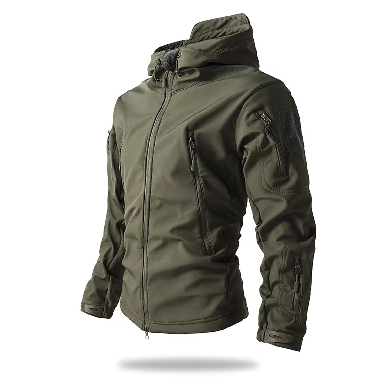 Street-Wave Men’s Soft Shell Outdoor Fleece Jacket Windproof Weather Protection All Day Warmth