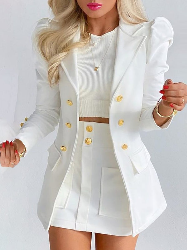 Street-Wave Bella Floral Blazer Skirt Co-ord Set Women
