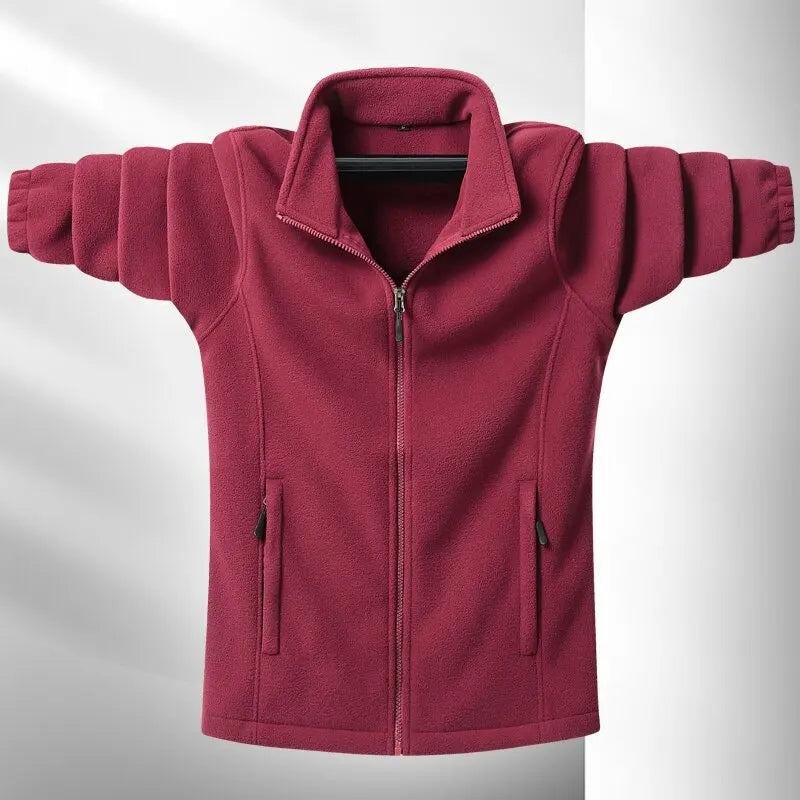 Street-Wave Street Ready Fleece Jacket For Men Premium Tailored Fit Versatile Minimalist Design With Durable Zipper