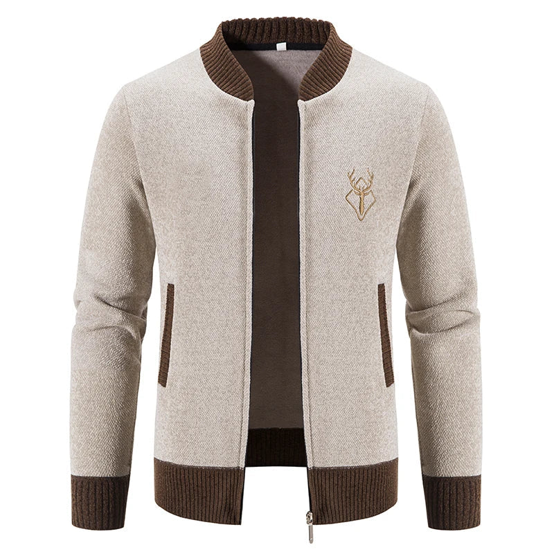 Street-Wave Men's Knit Jacket From Premium Yarn Soft Warm Comfort for Everyday Office and Casual Wear