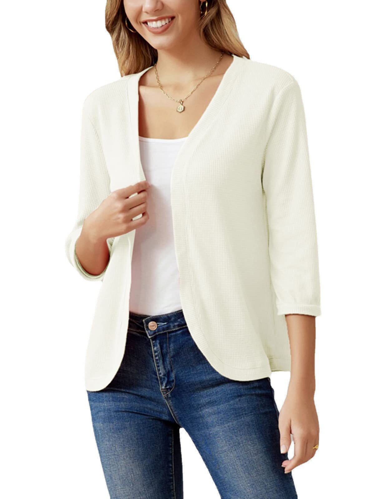 Street-Wave Womens Open Front Knit Cardigan Lightweight Cozy Comfort For Everyday Chic
