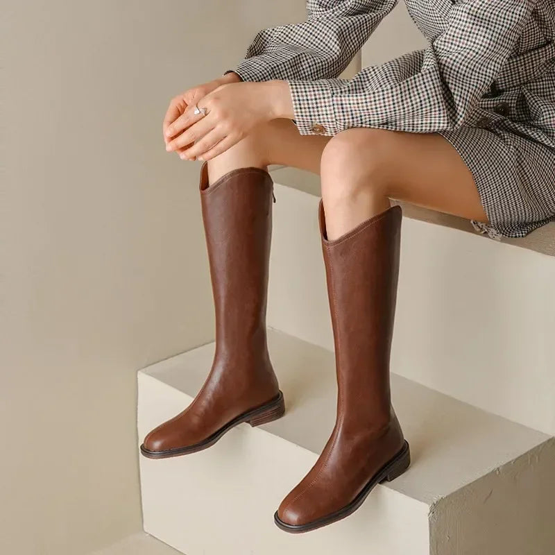 Street-Wave Ankle Boots Faux Leather For Women Chic Versatile Everyday All-Day Footwear