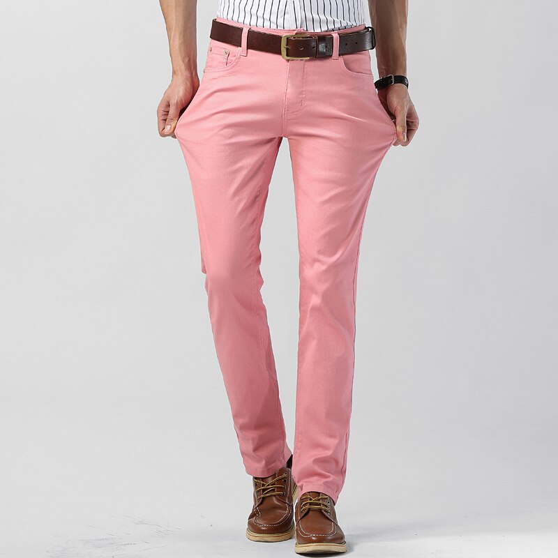 Street-Wave Colorful Men's Trousers Troy Modern Fit Bold Hue For Trendsetting Men
