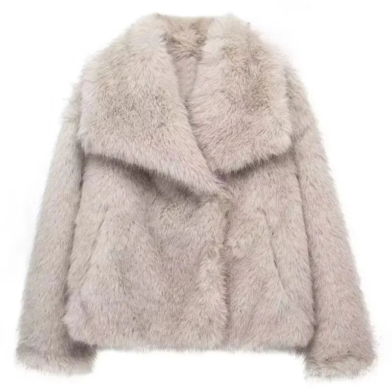 Street-Wave Faux Fur Cardigan For Women Cozy Luxe Warmth Chic Everyday Outerwear