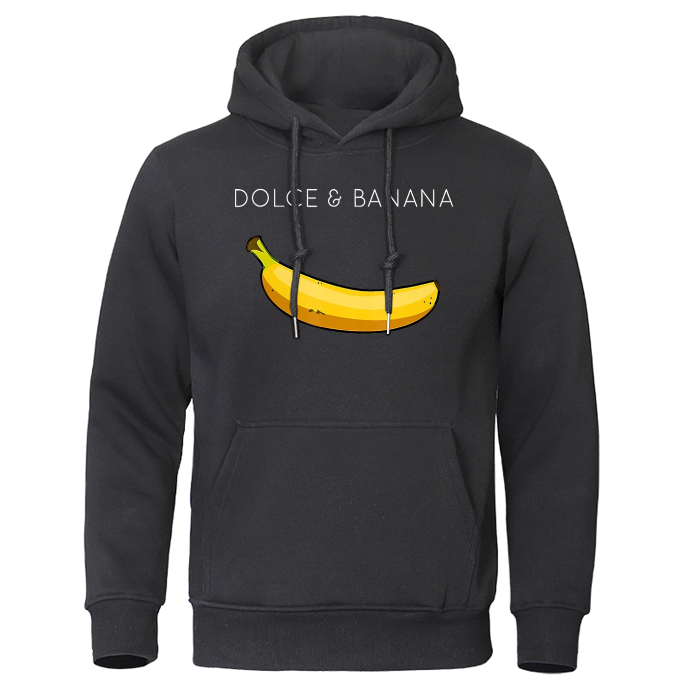 Street Wave Banana Print Hoodie Unisex Soft Cotton Blend Comfortable Everyday Wear