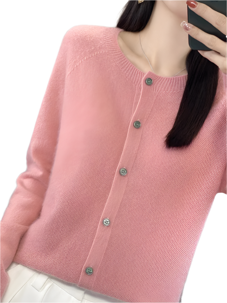 Street-Wave Women Knit Cardigan Jacket Warm Cozy Premium Materials Button Front Winter Essential