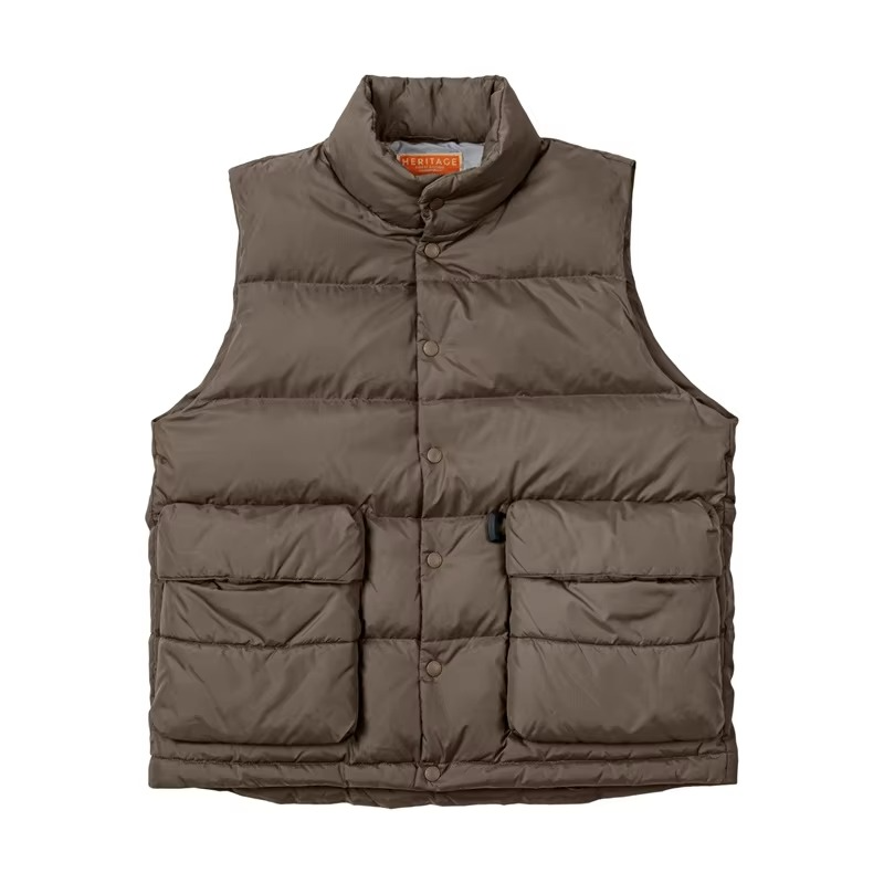 Street-Wave Men's Warm Down Vest With White Duck Down Filling And Stand Collar Lightweight Insulation For Cold Days