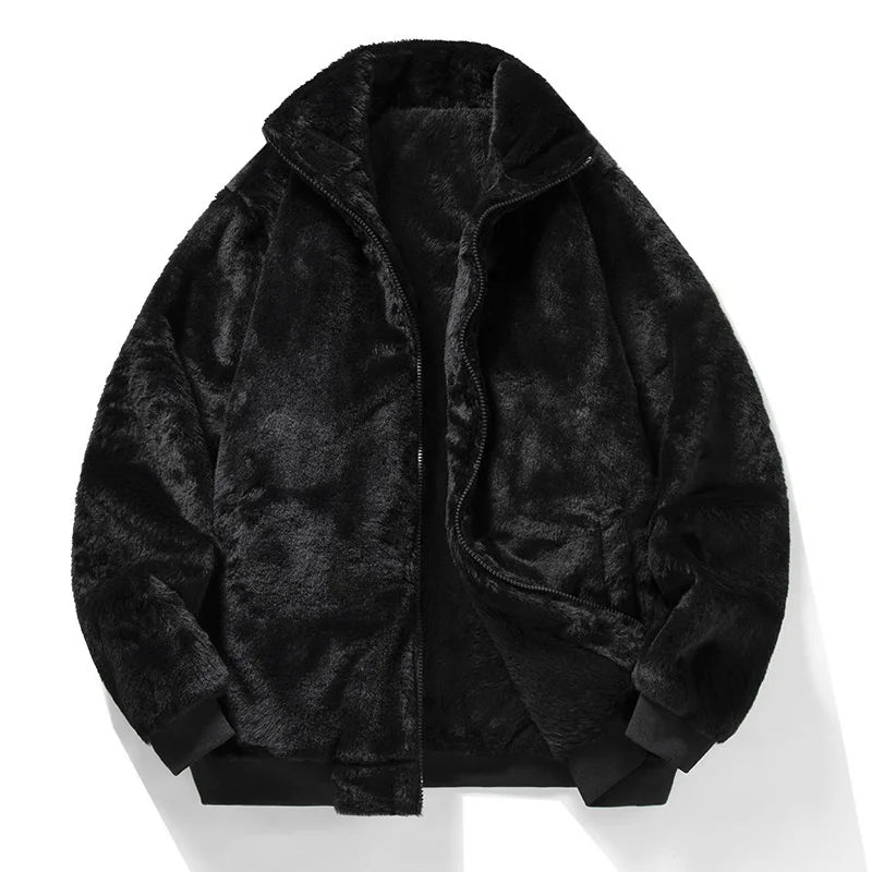 Street-Wave Luxe Mens Faux Fur Jacket For Men Ultra Soft Comfort Bold Style Premium Warmth For Cold Weather Ready