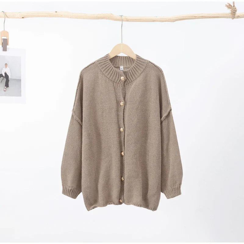 Street-wave Cozy Oversized Black Pullover For Women Elegant Soft Knit Sweater With Easy Fit And Versatile Style