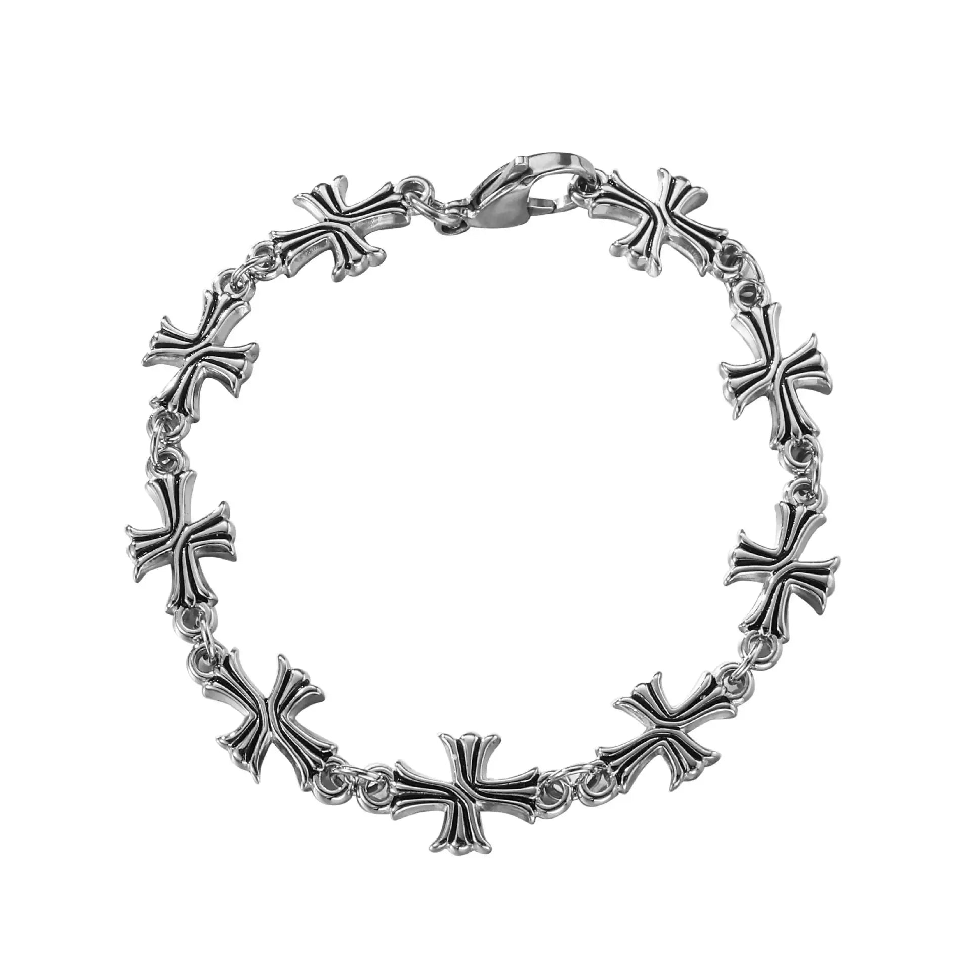 Silver Cross Bracelet - Street-Wave
