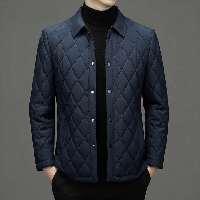 Street-wave Apollo Quilted Monogram Jacket For Men Premium Outerwear With Elegant Pattern