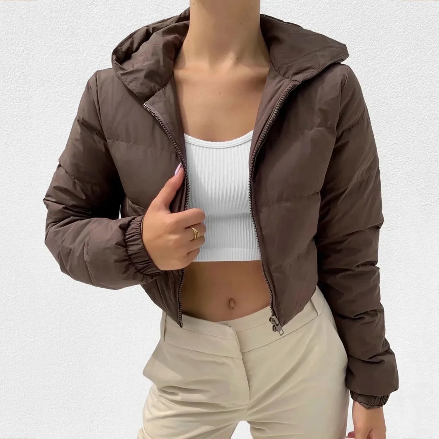 Street-Wave Reversible Puffer Jacket For Urban Winter Wearers Cozy Casual Down Coat