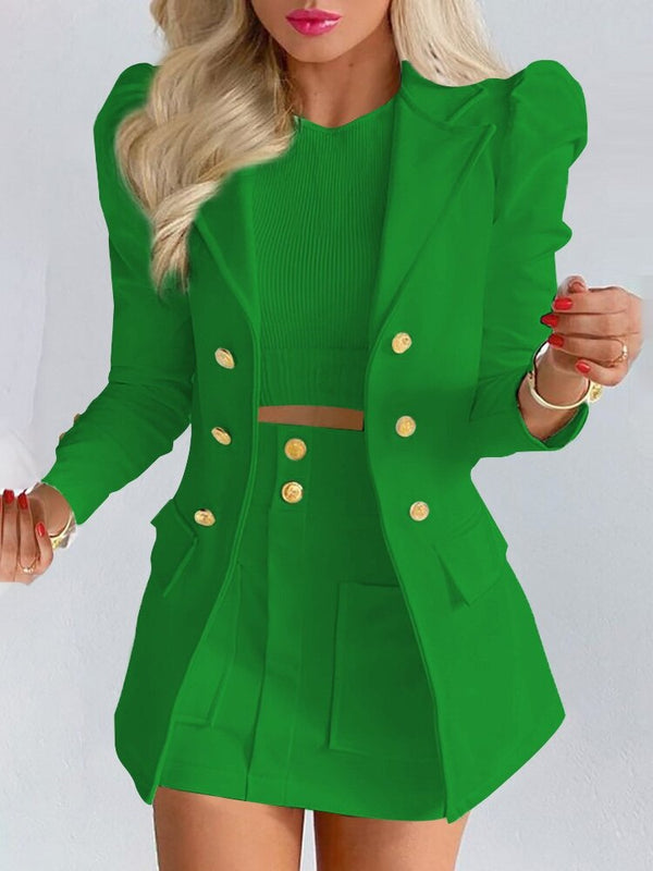 Street-Wave Bella Floral Blazer Skirt Co-ord Set Women