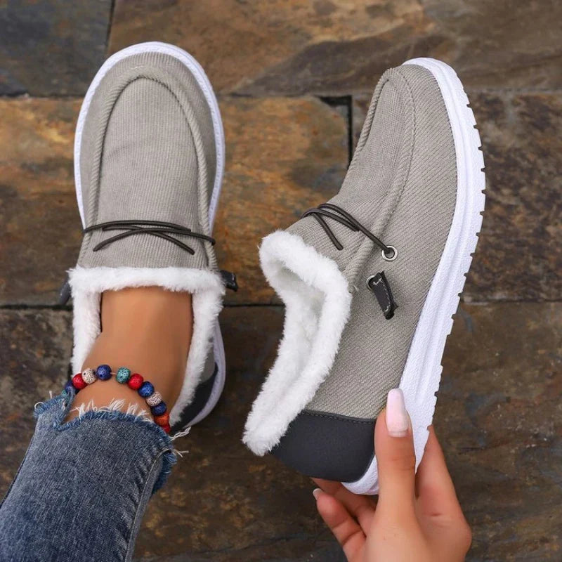 Street-Wave Women's Winter Shoes With Thick Velvet Lining For All Day Warm Comfort And Cozy Style