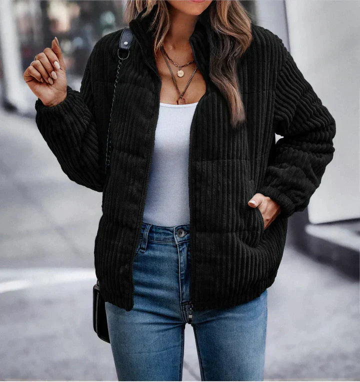 Streetwave Corduroy Winter Jacket For Women Water Resistant Warmth Urban Style For Everyday Citywear