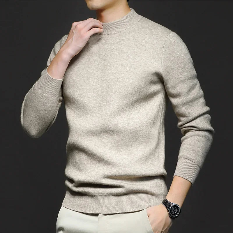 Knit Crewneck Sweater Street-wave for Men Timeless Comfort and Versatile Everyday Essential