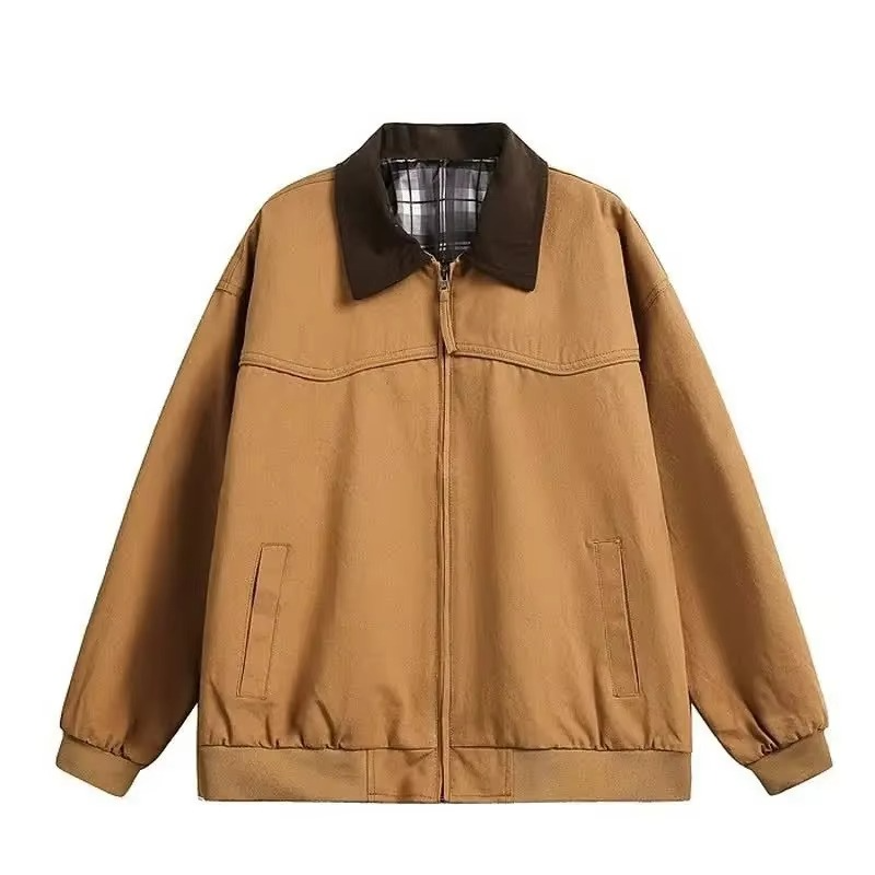 Street-Wave American Vintage Cotton Workwear Jacket for Men All Day Comfort Durable Style