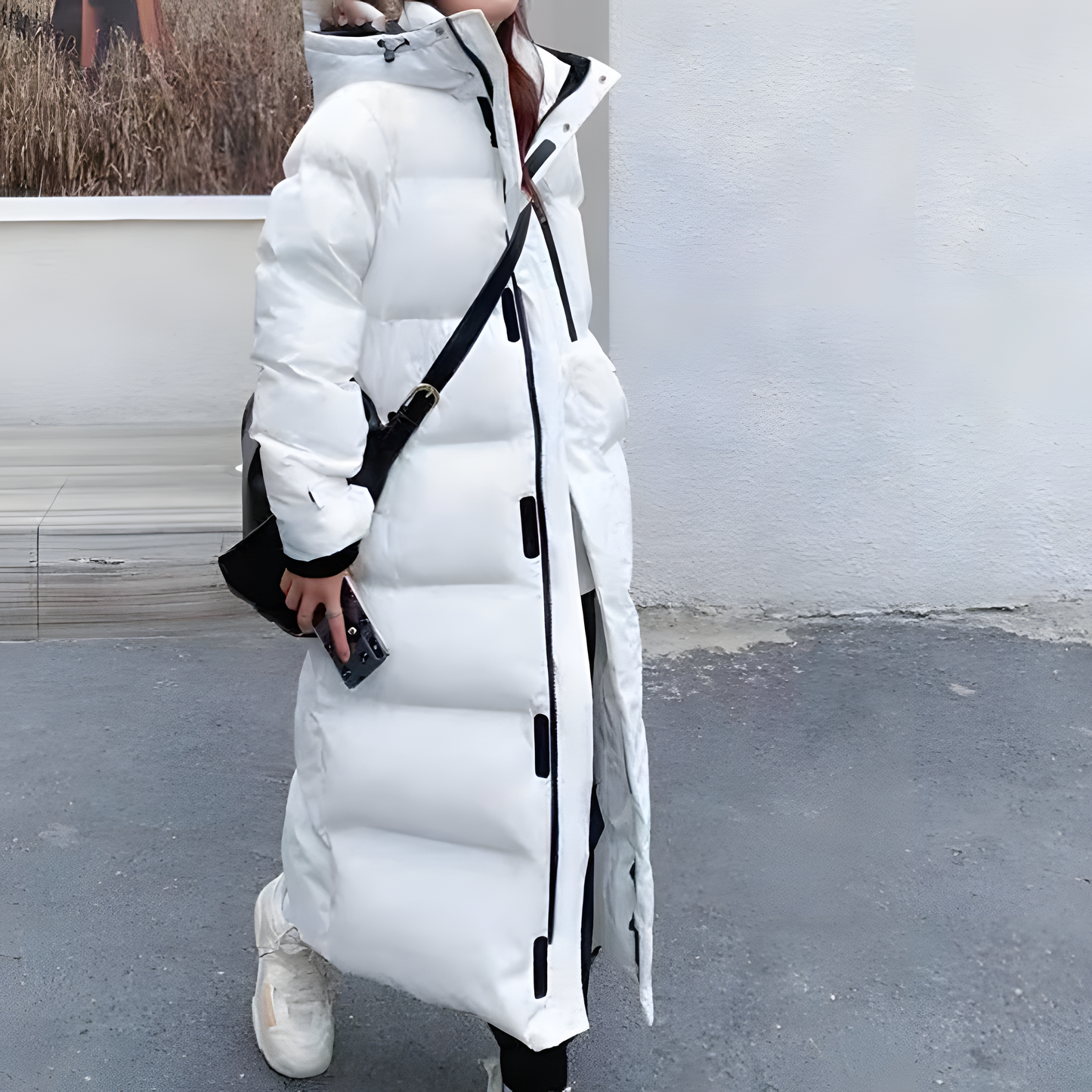 Street-Wave Women's Puffer Winter Jacket With Hood Full Zip For Warm Stylish Winter