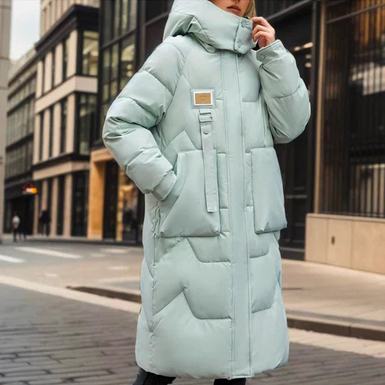 Streetwave Long Puffer Coat For Women Ultra Warm Insulation Cozy Comfort Sustainable Easy Care Winter Outerwear