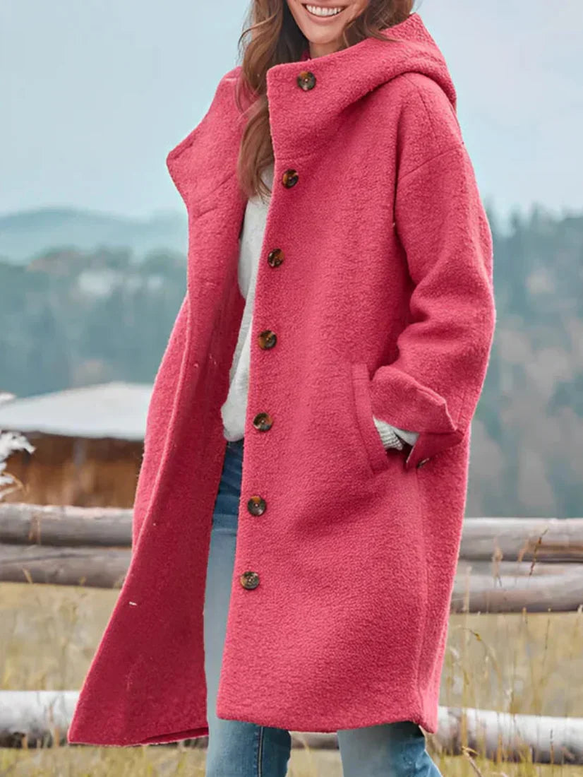 Street-Wave Oversized Luxurious Boucle Jacket With Button Closure For Women Fashion Lovers