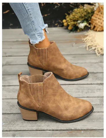 Orthopedic Women's Boots Street-wave Breathable Leather With Arch Support For All-Day Comfort