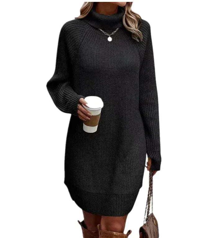 Street-Wave Knit Sweater Dress For Women Warm Cozy Elegant Winter Wear Everyday Glam
