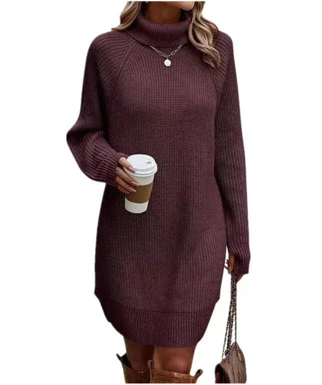 Street-Wave Knit Sweater Dress For Women Warm Cozy Elegant Winter Wear Everyday Glam
