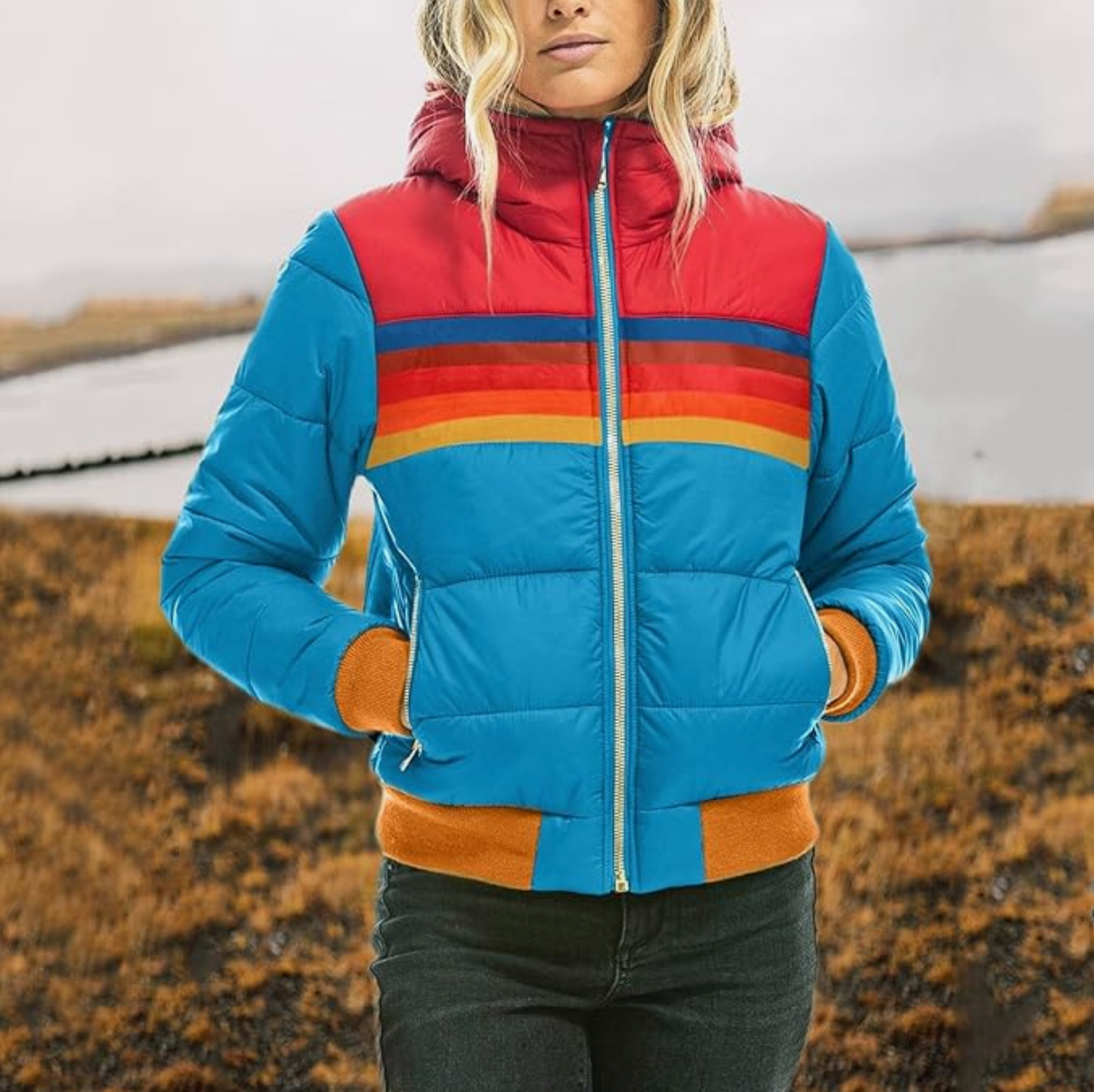 Street-Wave Isabelle Retro Parka Women Luxurious Warm Puffer Coat With Faux Fur Hood Insulated Winter Ready