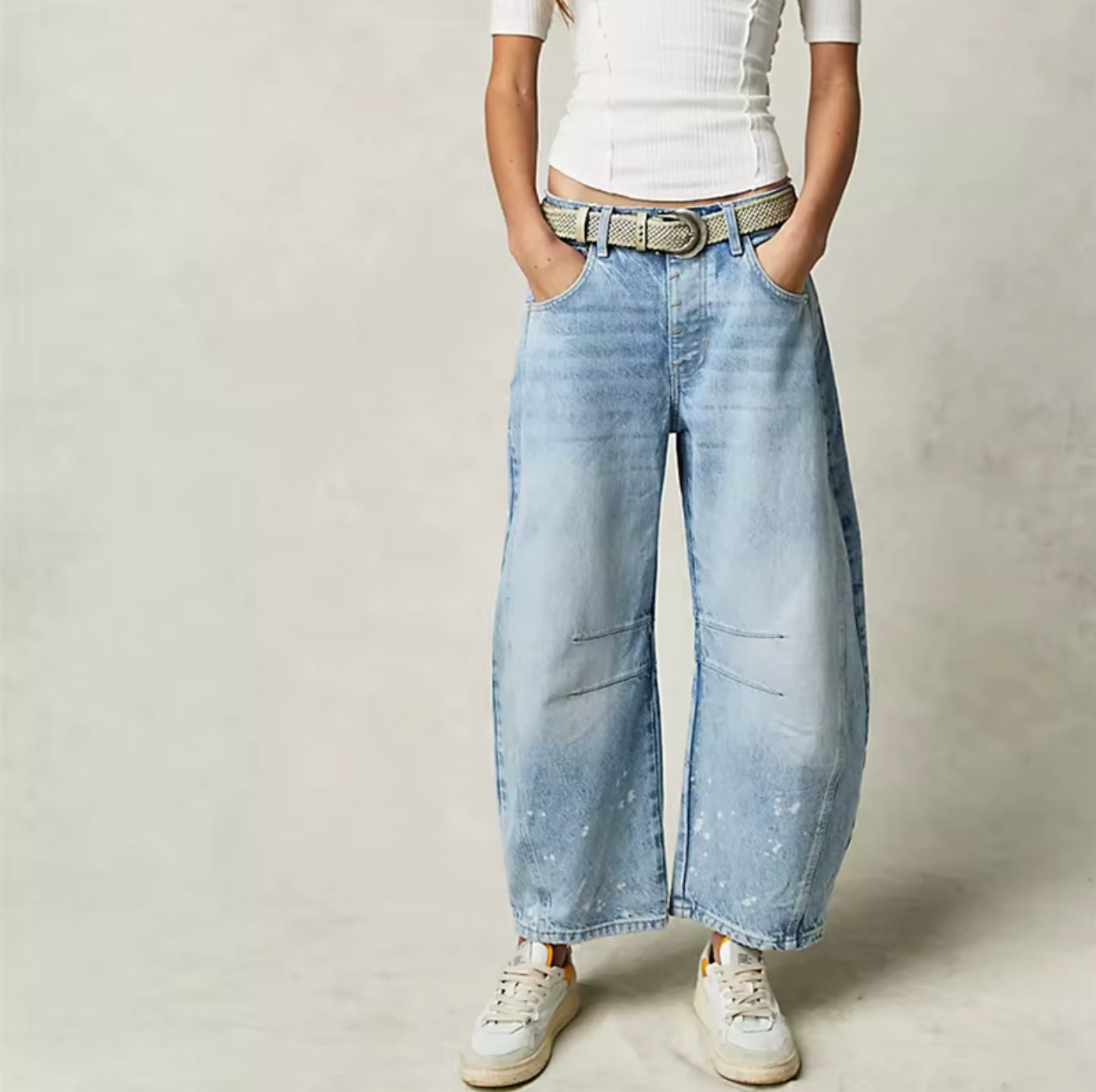 Street-Wave Boho Baggy Wide Leg Jeans - Breathable Stretch Denim With Airy Flow All Day Comfort