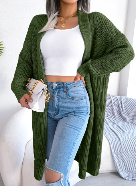 Street Wave Cashmere Cardigan For Women UltraSoft Warm Long Sleeve Casual Knitwear