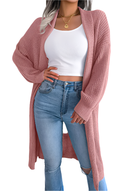 Street Wave Cashmere Cardigan For Women UltraSoft Warm Long Sleeve Casual Knitwear
