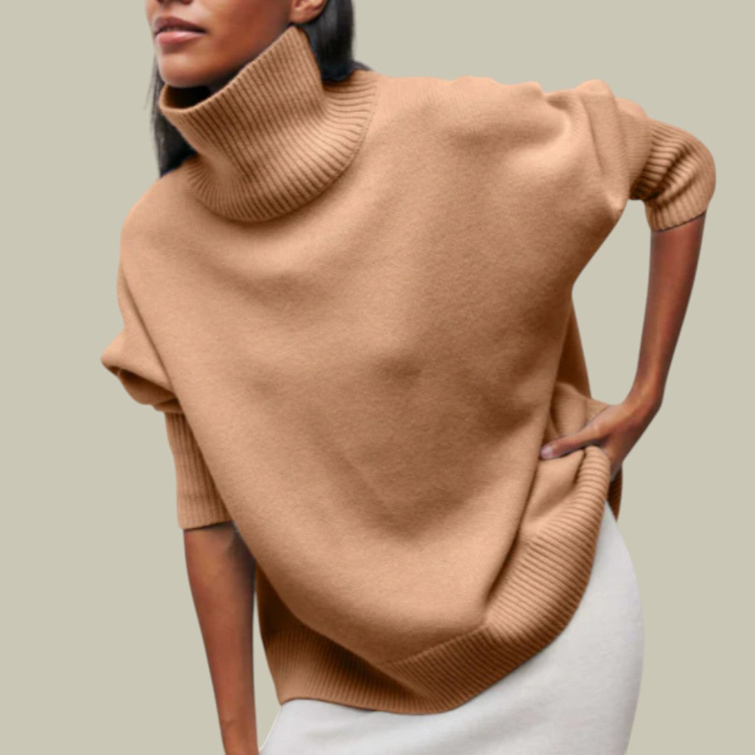 Street-Wave Rachel Womens Cozy Winter Oversized Turtleneck Sweater