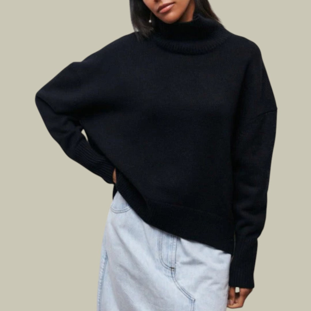 Street-Wave Rachel Womens Cozy Winter Oversized Turtleneck Sweater