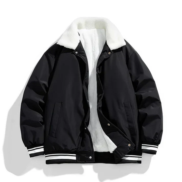 Street Wave Winter Jacket For Men Warm Sherpa Collar Insulated Water Resistant Weatherproof