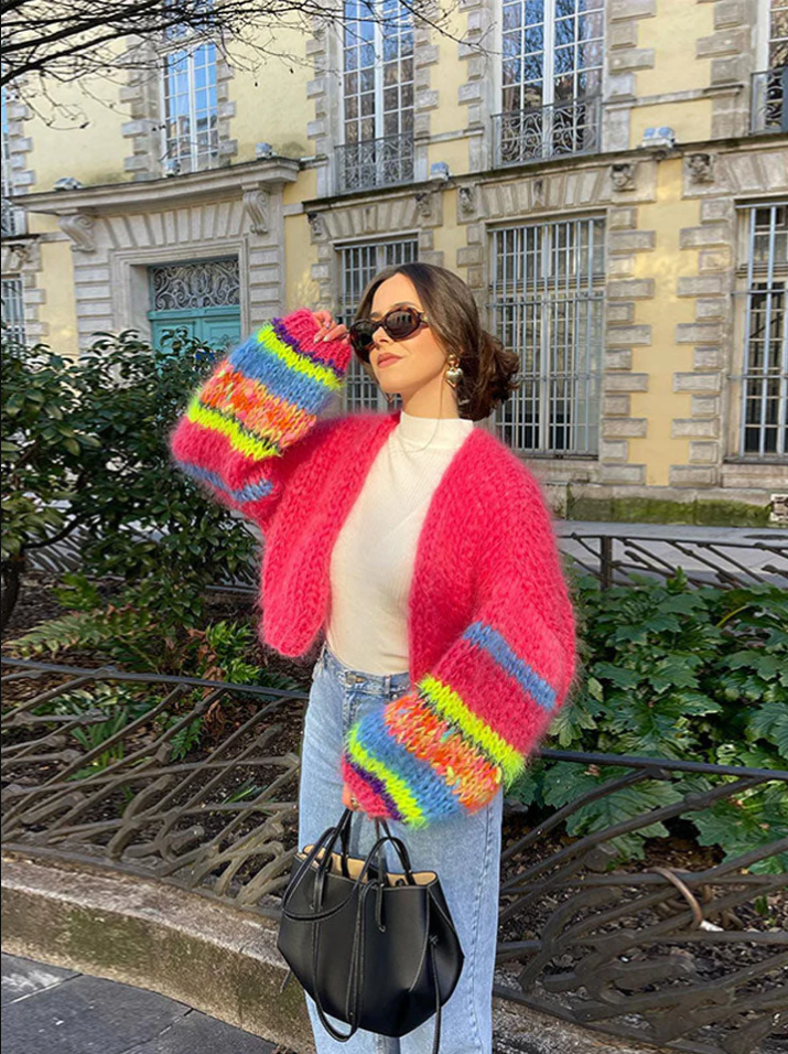 Street-wave Oversized Knit Cardigan for Women Ultra-Soft Comfort and Everyday Style